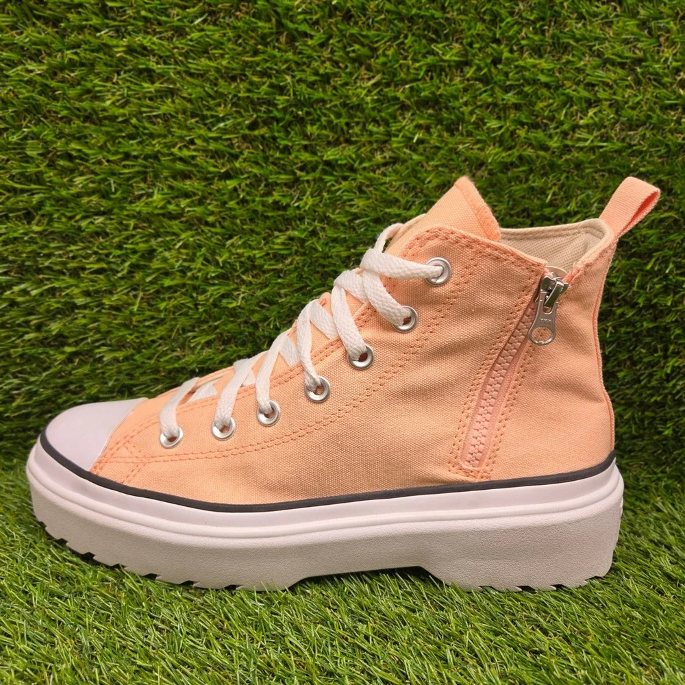 Converse Chuck Taylor All Star HI Lugged Lift SIZE 7 Girls Platform Cheeky Coral